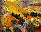 House Canvas Paintings - Landscape with House and Laborer